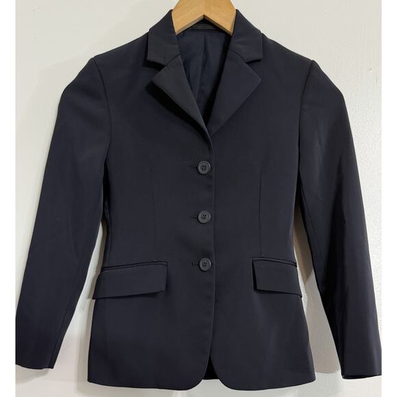 RJ Classics XTREME Comfort Stretch Washable Soft Shell Show Coat Navy Youth 12R - Picture 1 of 3